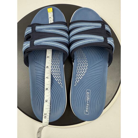 Easy Spirit Women's Size 9 Blue Wisher 2 Strappy Slide Slip On Comfort Sandals - Picture 13 of 14